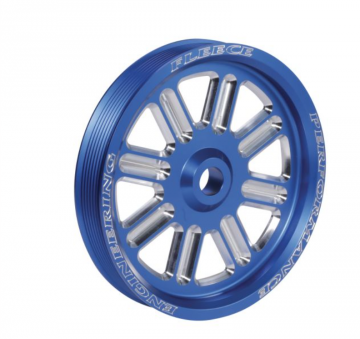 Fleece Performance Spoke Design Cummins Dual Pump Pulley Fleece Blue