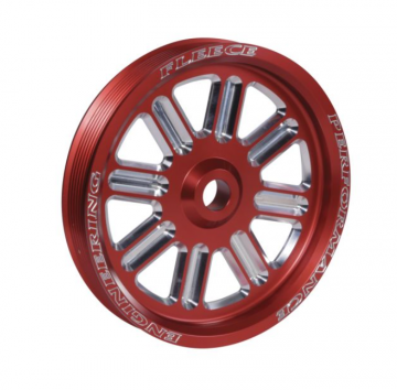 Fleece Performance Spoke Design Cummins Dual Pump Pulley Fleece Red