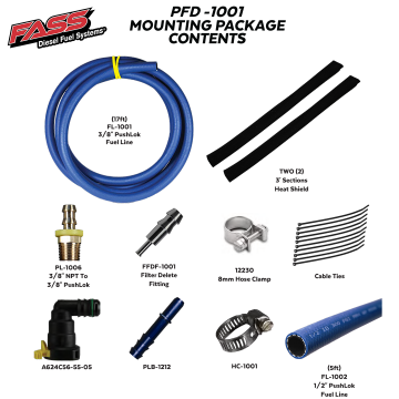 FASS Superduty Powerstroke Filter Delete Kit for 11-19 Ford F-250/F-350 Superduty FASS