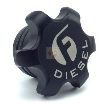 Fleece Performance Black Anodized Billet Fuel Cap For 13-18 Cummins