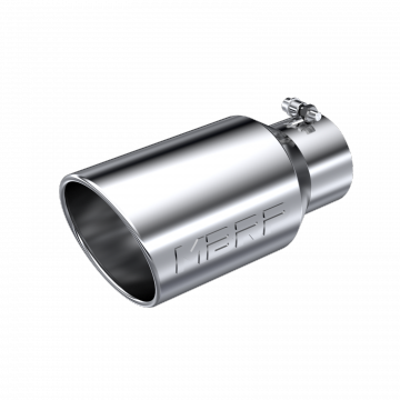 MBRP Exhaust Tail Pipe Tip 6 Inch O.D. Angled Rolled End 4 Inch Inlet 12 Inch Length T304 Stainless 