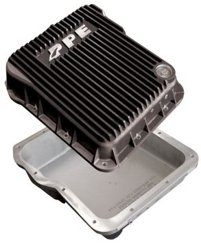 PPE Low Profile Aluminum Transmission Pan (Black) - 01-19 GM 6.6L Duramax (Allison 1000/2000/2400)