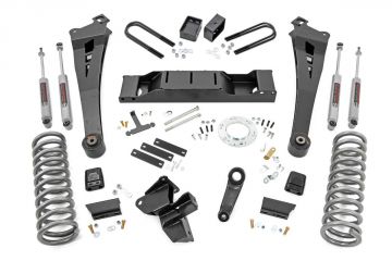 Rough Country 5 Inch Dodge Radius Arm Suspension Lift Kit 19-20 RAM 3500 4WD Diesel, Dual Rear Wheel