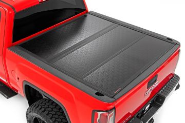 Rough Country Low Profile Hard Tri-Fold Tonneau Cover 14-18 1500, 15-19 2500/3500 HD 5.5 Foot Bed w/