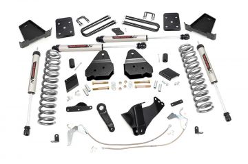 Rough Country 6 Inch Suspension Lift Kit Diesel Rear Overload Springs w/V2 Shocks 11-14 F-250 4WD