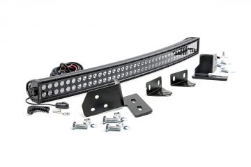 Rough Country Ford 40 Inch Curved LED Light Bar Bumper Kit Black Series 11-16 F-250 Super Duty