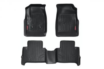 Rough Country Heavy Duty Floor Mats Front/Rear-15-20 Chevy Colorado/GMC Canyon Crew Cab