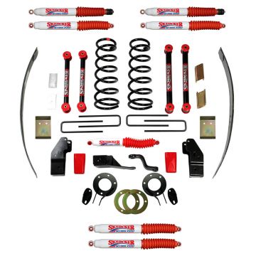 SkyJacker Suspension Lift Kit w/Shock 4-4.5 Inch Lift Class II All 4 Shocks 00-01 Dodge Ram 2500 00-