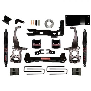 SkyJacker Suspension Lift Kit w/Shock 6 Inch Lift w/Black MAX Shocks 15-19 Ford F-150 Skyjacker