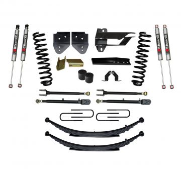 SkyJacker Suspension Lift Kit w/Shock 4 Inch Lift Incl. Front Coil Springs Rear Leaf Springs Adjusta