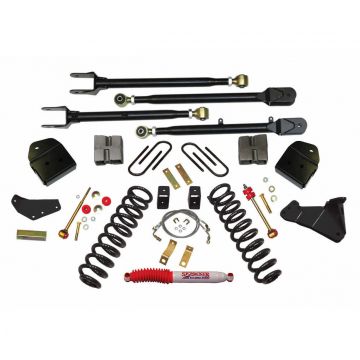 SkyJacker Suspension Lift Kit Front Coil Springs, Rear 4-link Conversion, Front and Rear Lift