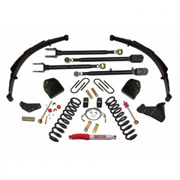 SkyJacker Suspension Lift Kit Front Coil Springs, Rear Leaf Springs, 4-link Conversion Kit, Front an