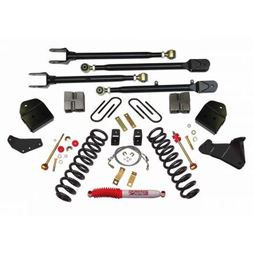 SkyJacker Suspension Lift Kit Front Coil Springs, Rear 4-link Conversion, Front and Rear Lift