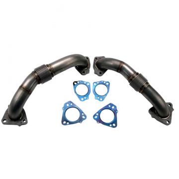 WCFab 2017-2019 L5P Duramax 2 Inch Stainless Steel Up Pipe Kit w/ Gaskets