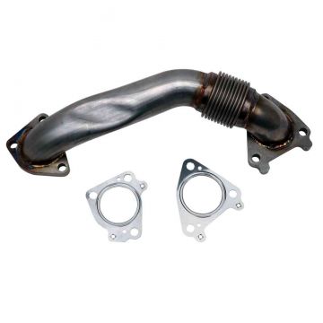 WCFab 01-04 Chevrolet 6.6L Duramax LB7 2in Stainless Pass. Side Up Pipe w/Gaskets (Single Turbo)